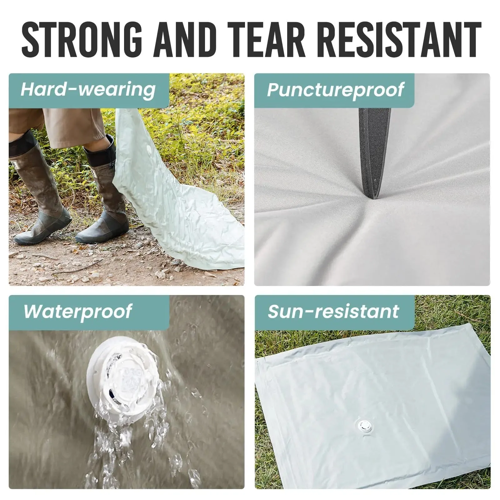 ANYHOUZ Vacuum Storage Bags 3PC White Fabric Airtight Compression Space Saving Organizer