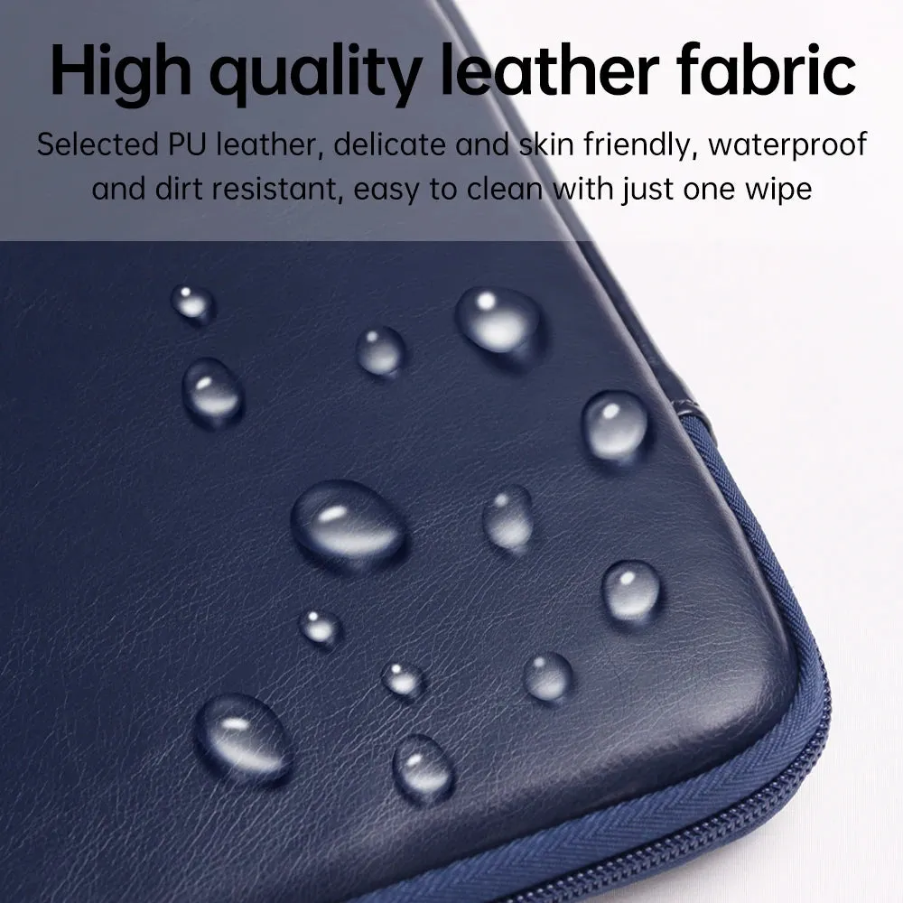 ANYPACK Laptop Handbag Pink Vegan Leather Sleek Protector Durable Lightweight For Travel And Work