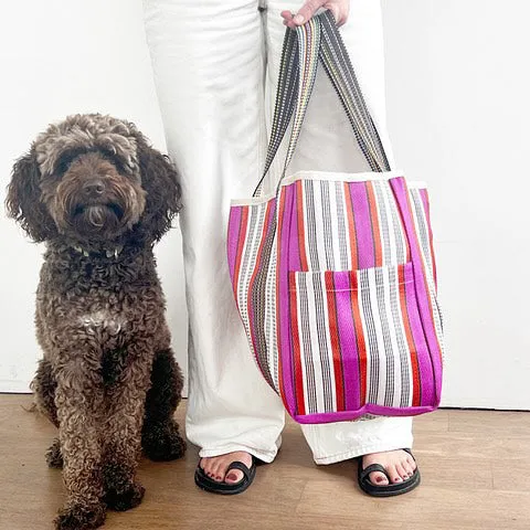 Apple Green Duck Pocket Market Tote Bag