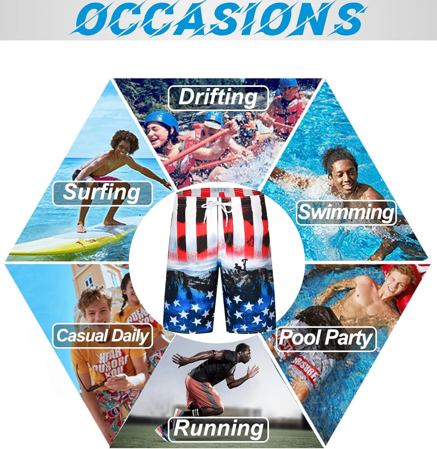 APTRO Men's Swim Trunks 9" Quick Dry Bathing Suit Big & Tall Beach Swimsuits