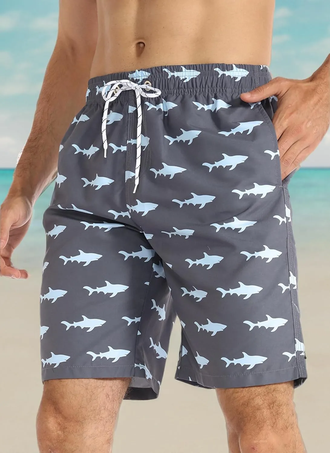 APTRO Men's Swim Trunks 9" Quick Dry Bathing Suit Big & Tall Beach Swimsuits