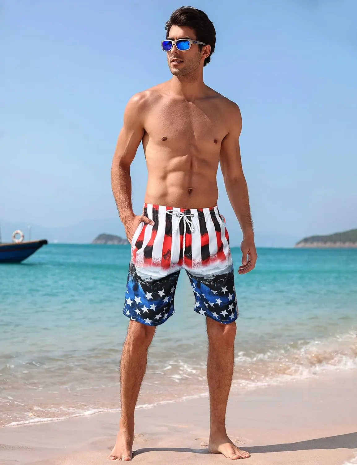 APTRO Men's Swim Trunks 9" Quick Dry Bathing Suit Big & Tall Beach Swimsuits