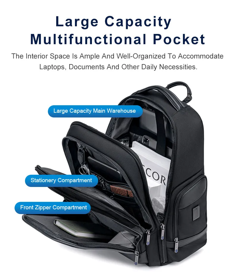 Arctic Hunter i-Braverz Multicompartment Laptop Backpack Business Travel USB Laptop Bag (15.6")