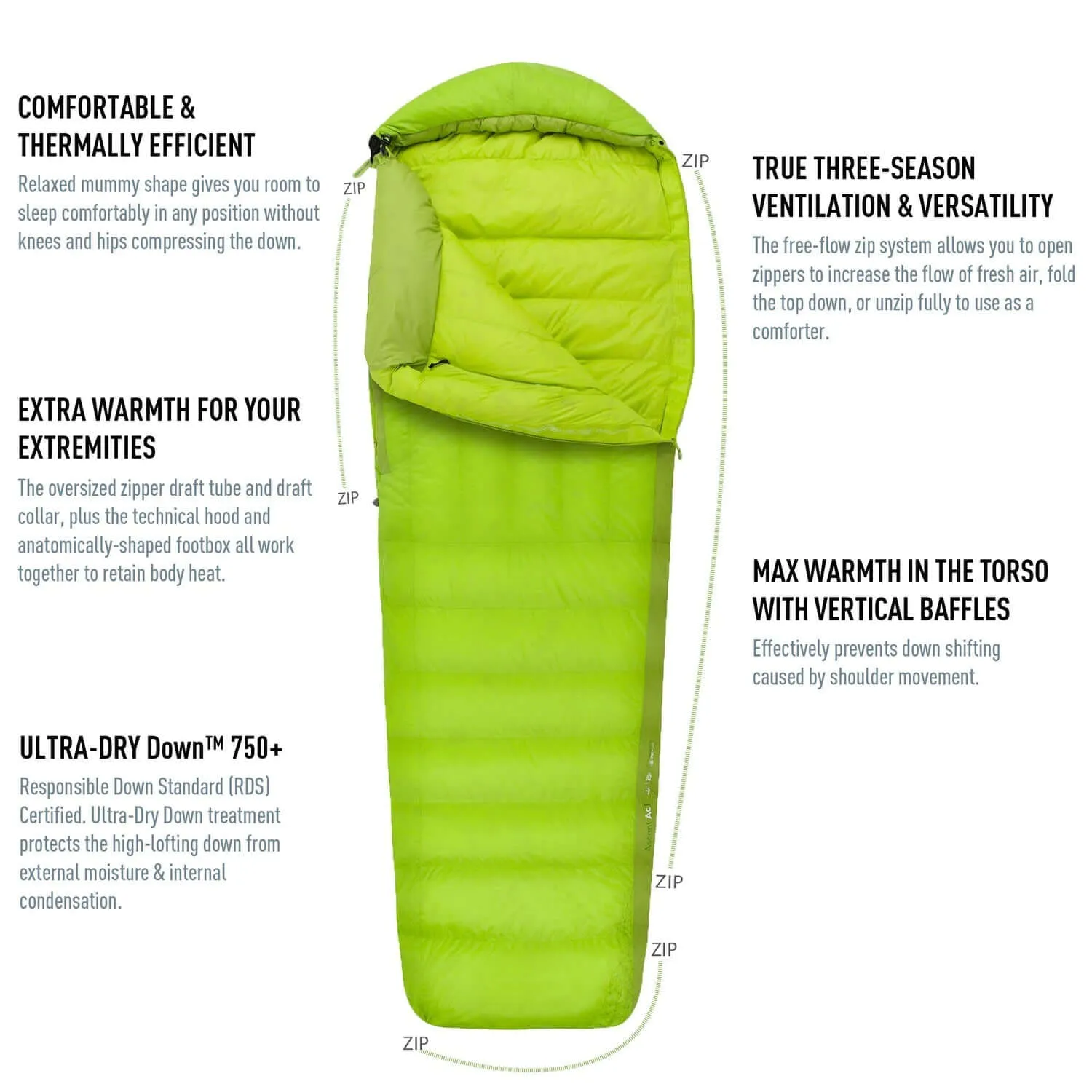 Ascent Down Sleeping Bag (-10°C)