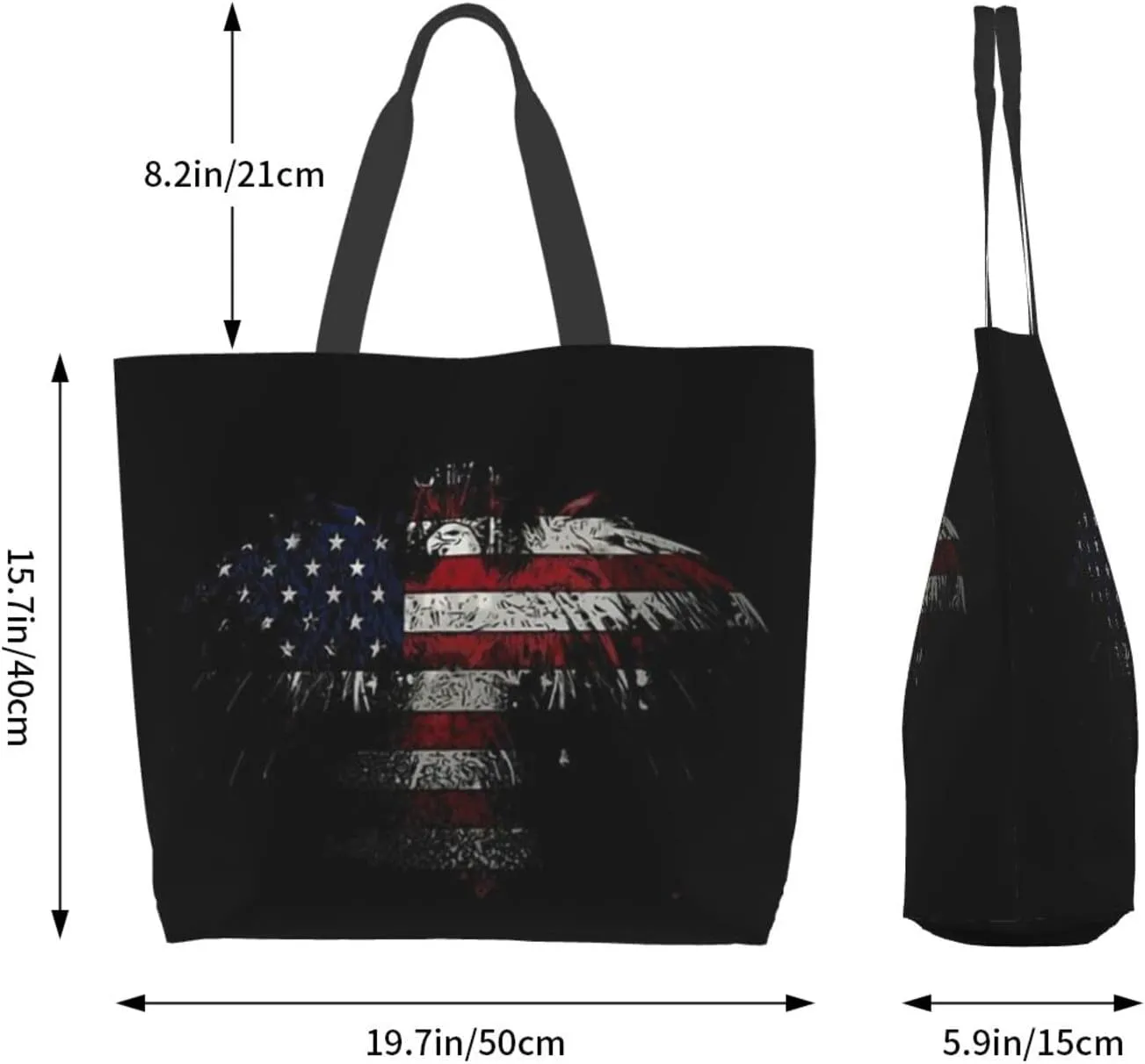ASYG Chicago Shoulder Bag Chicago Flag Bags Storage Handle Shopping Bag Portable Chicago Bag