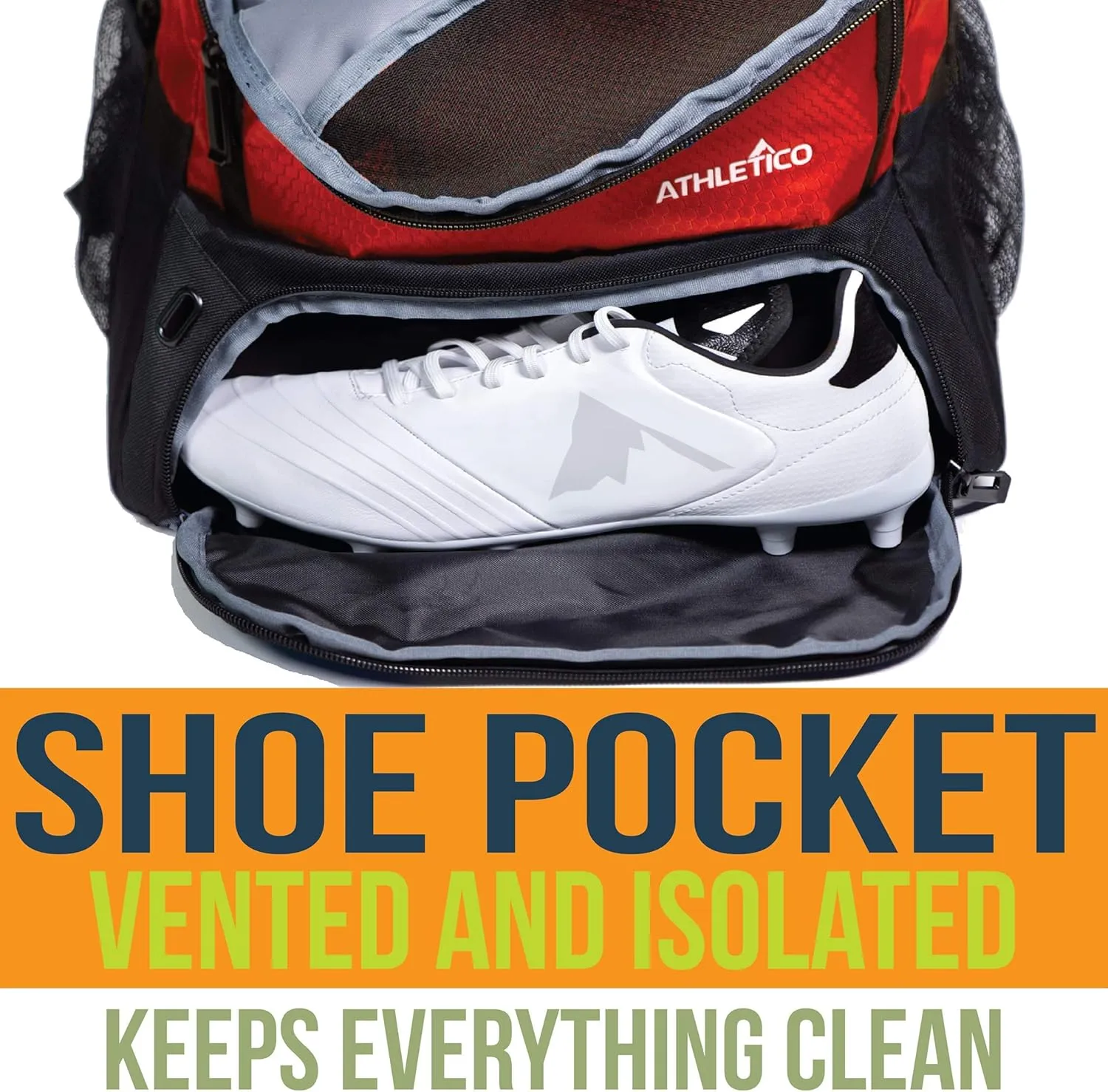 Athletico Youth Soccer Bag - Soccer Backpack & Bags for Basketball, Volleyball & Football | Includes Separate Cleat and Ball Compartment