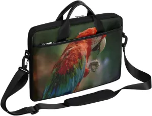 Autumn Forest Animals Birds Laptop Shoulder Messenger Bag Waterproof Laptop Briefcase with Handle and Padded Strap