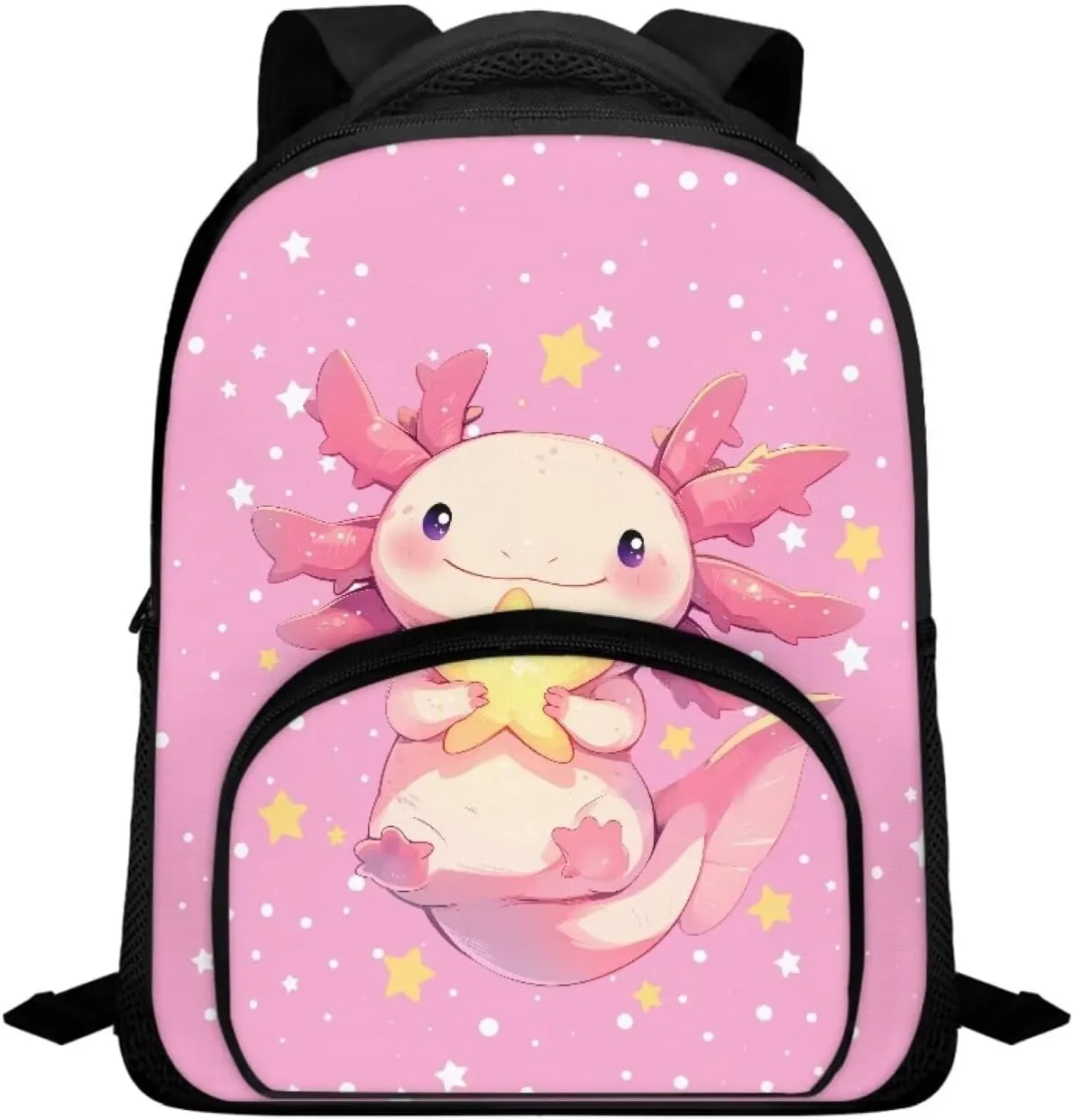 Axolotl Backpack for Girls 5-7 School Bag for Girl Portable Kids School Bag Large Capacity Tote Bag for School Aesthetic