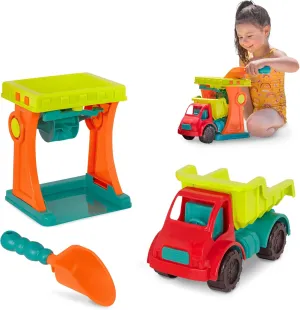 B. toys- Sandy Sifter Set – Sand Mill Playset – Toy Sand Mill, Dump Truck, Shovel – Sand & Beach Toys for Toddlers, Kids – Outdoor Toys – 18 Months  