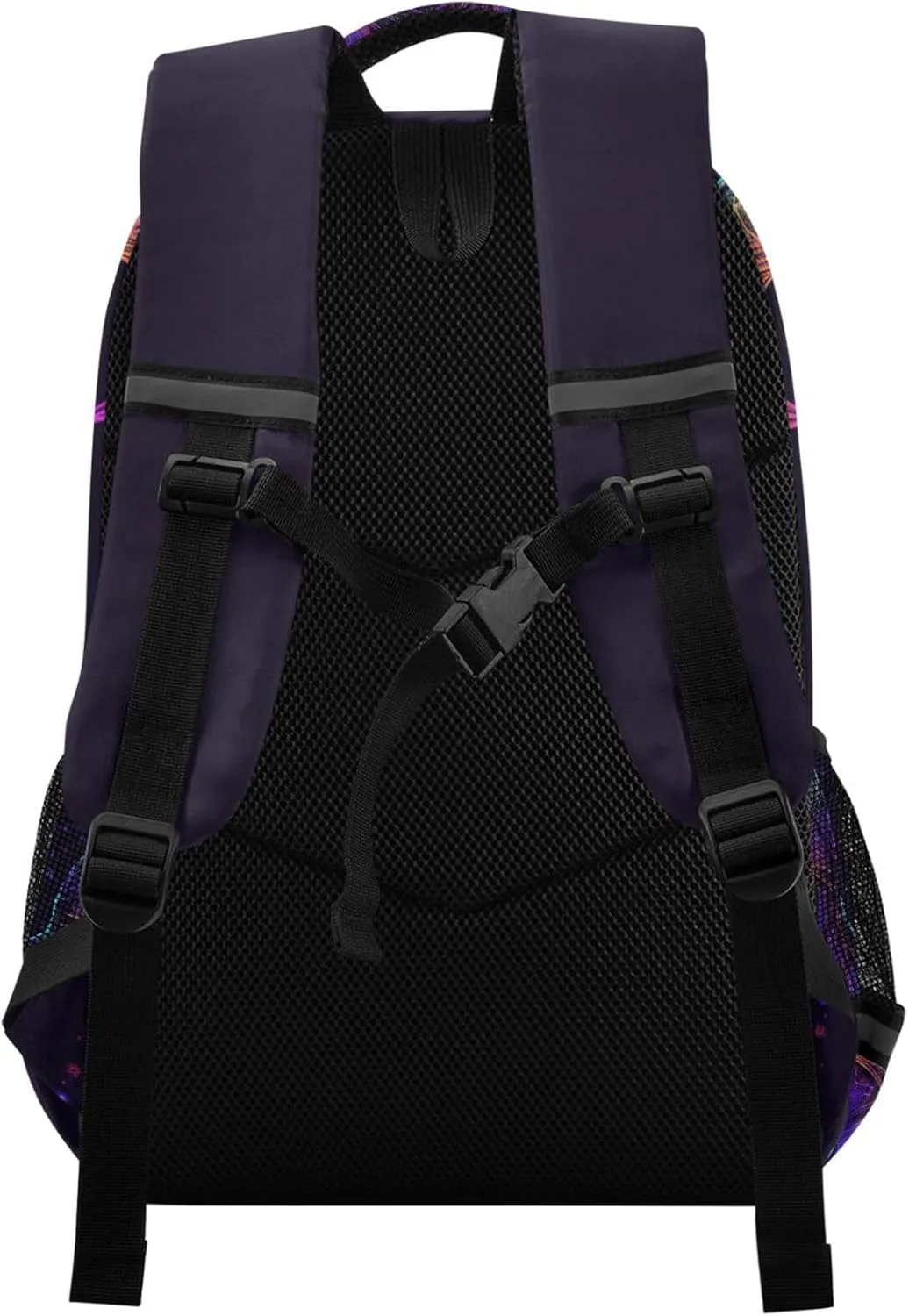 Backpack for Students Boys Girls Neon Bat Crescent School Bag Travel Daypack Rucksack