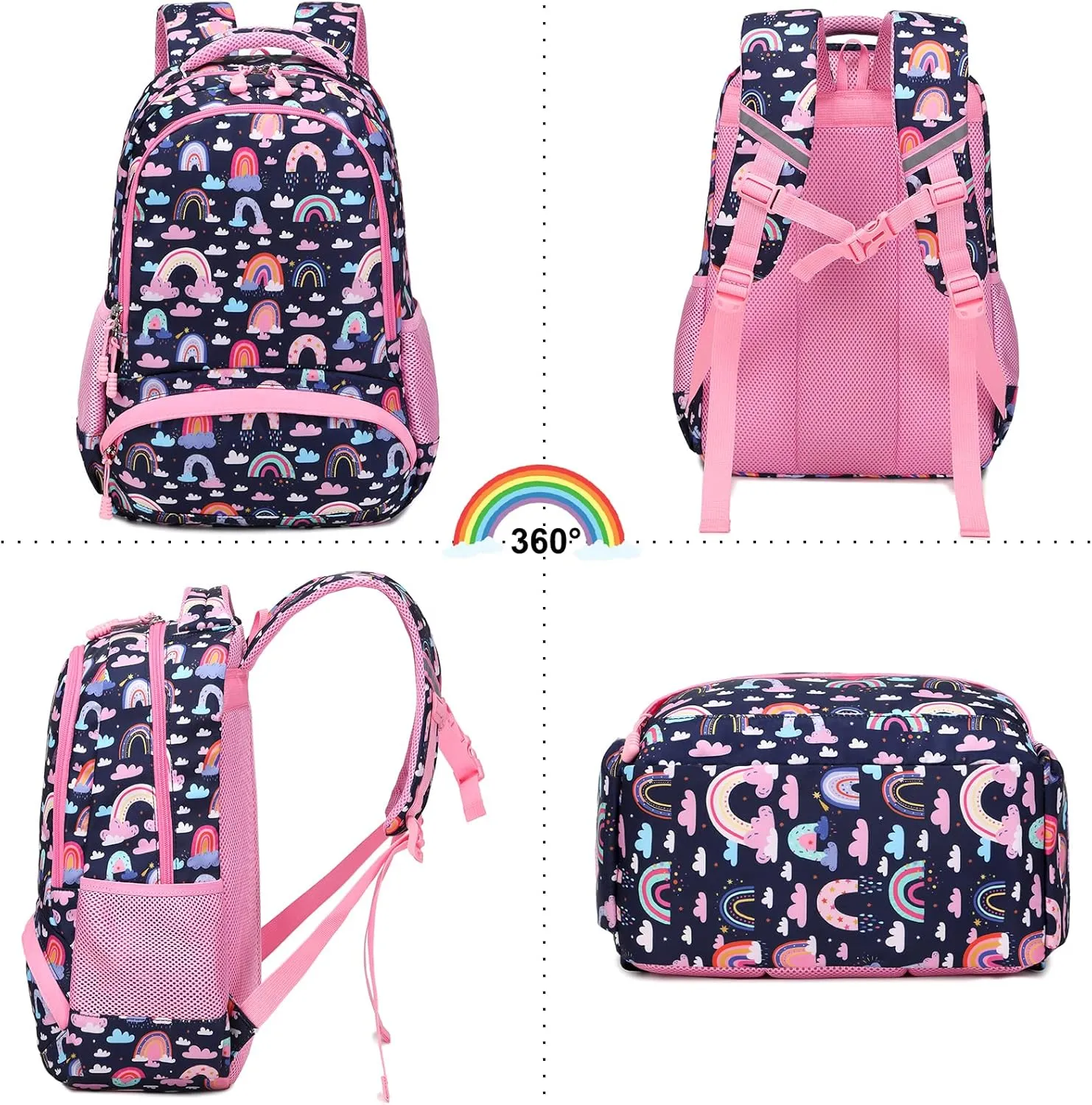 Backpack Unicorn for Girls School Preschool Backpack for Girls 3 IN 1 School Bookpack Set with Lunch Bag Pencil Bag