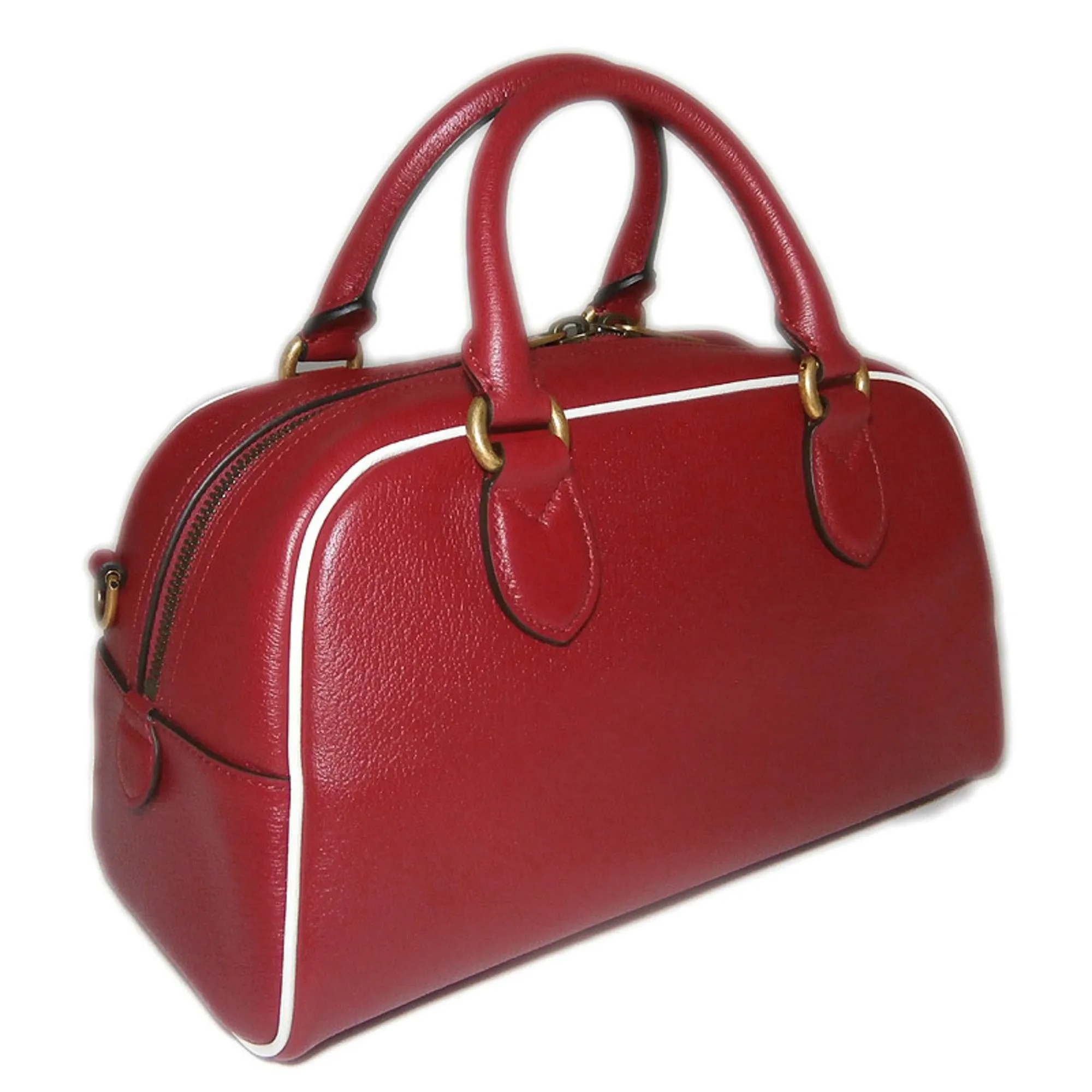 Bag Collaboration Mini adidasxGucci 702397 Only today Leather Boston Duffle Flexible customer care Red Gucci