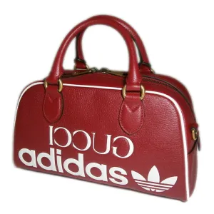 Bag Collaboration Mini adidasxGucci 702397 Only today Leather Boston Duffle Flexible customer care Red Gucci