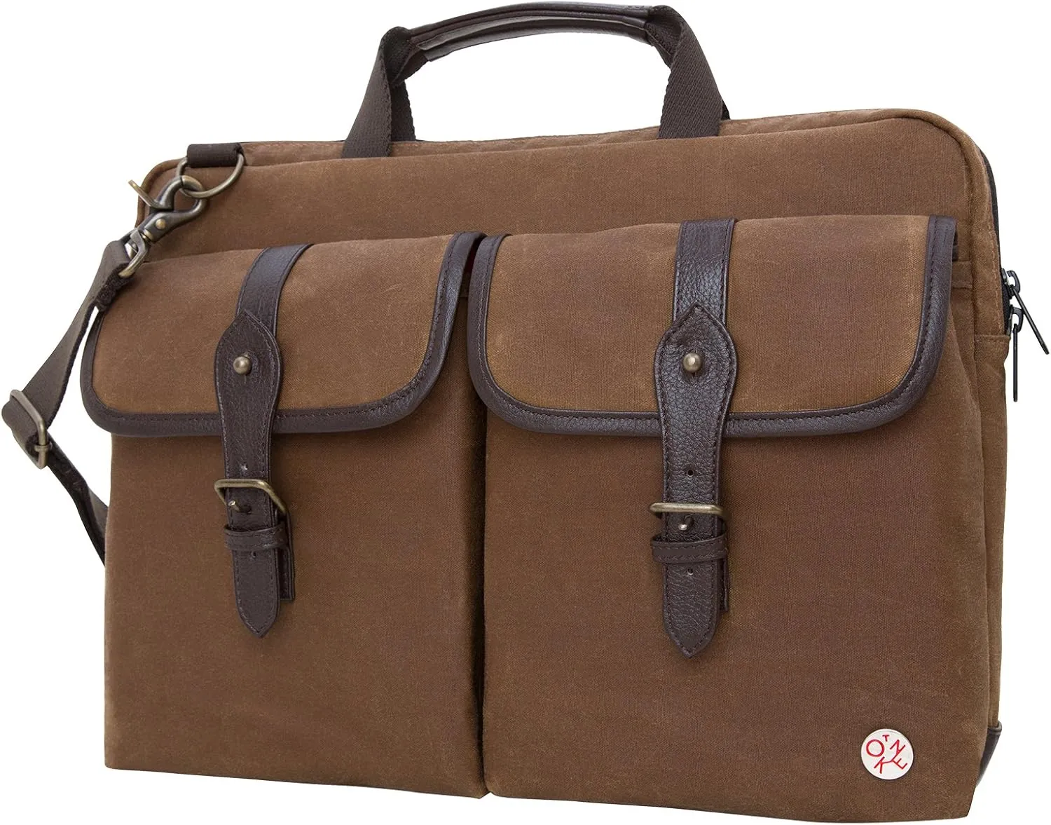 Bags Waxed Knickerbocker Laptop Bag 15 Inch, Field Tan/Dark Brown, One Size