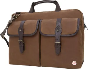 Bags Waxed Knickerbocker Laptop Bag 15 Inch, Field Tan/Dark Brown, One Size