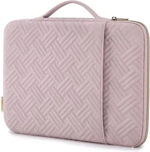 BAGSMART 13.3 inch Laptop Sleeve Case, Compatible with 13-14 inch MacBook Pro, HP, Dell, Lenovo, Asus Notebooks - Pink
