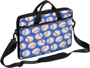 Baseball Ball Print Laptop Shoulder Messenger Bag Waterproof Laptop Briefcase with Handle and Padded Strap Case Sleeve