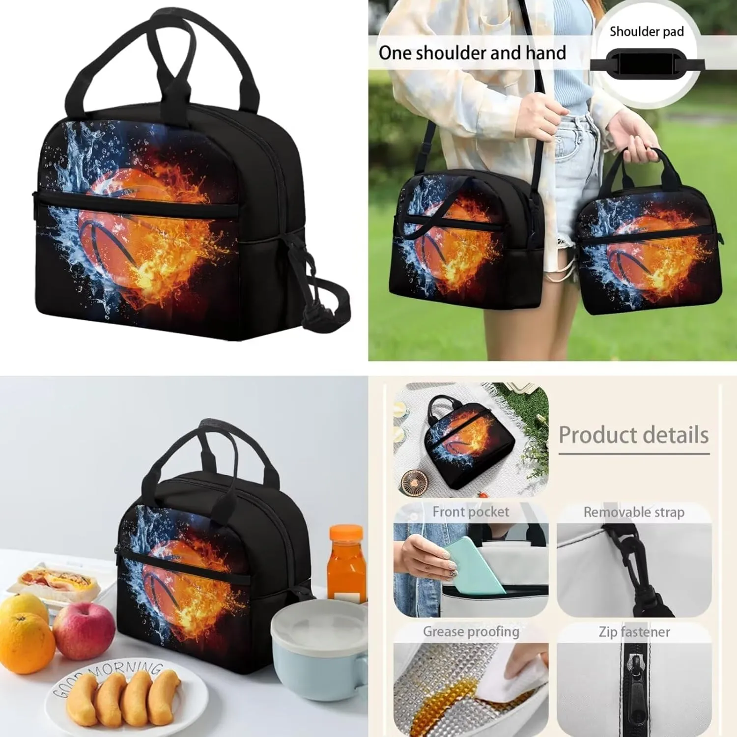 Basketball School Bag Backpack for Elementary Boys 3 PCS Bookbag with Lunch Bag Pencil Case for Teenagers Middle Primary Schoolbags Satchel for 5-7 8-10 11-13 Kids Back to School