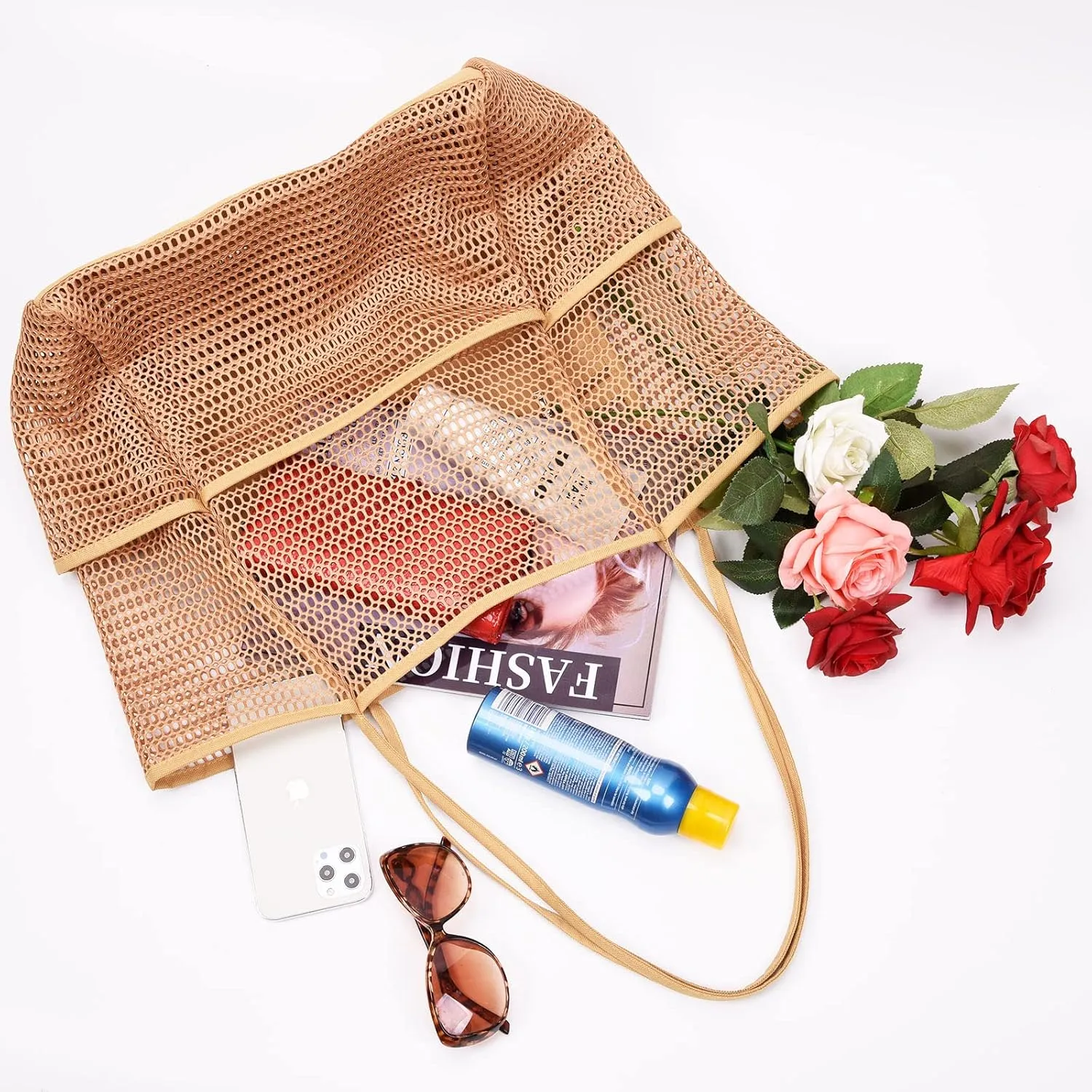 Beach Bag - Mesh Tote Bag Mothers Day Gifts for Mom Women Bag for Travel Pool Family Beach Vacation Cruise Essentials 2025