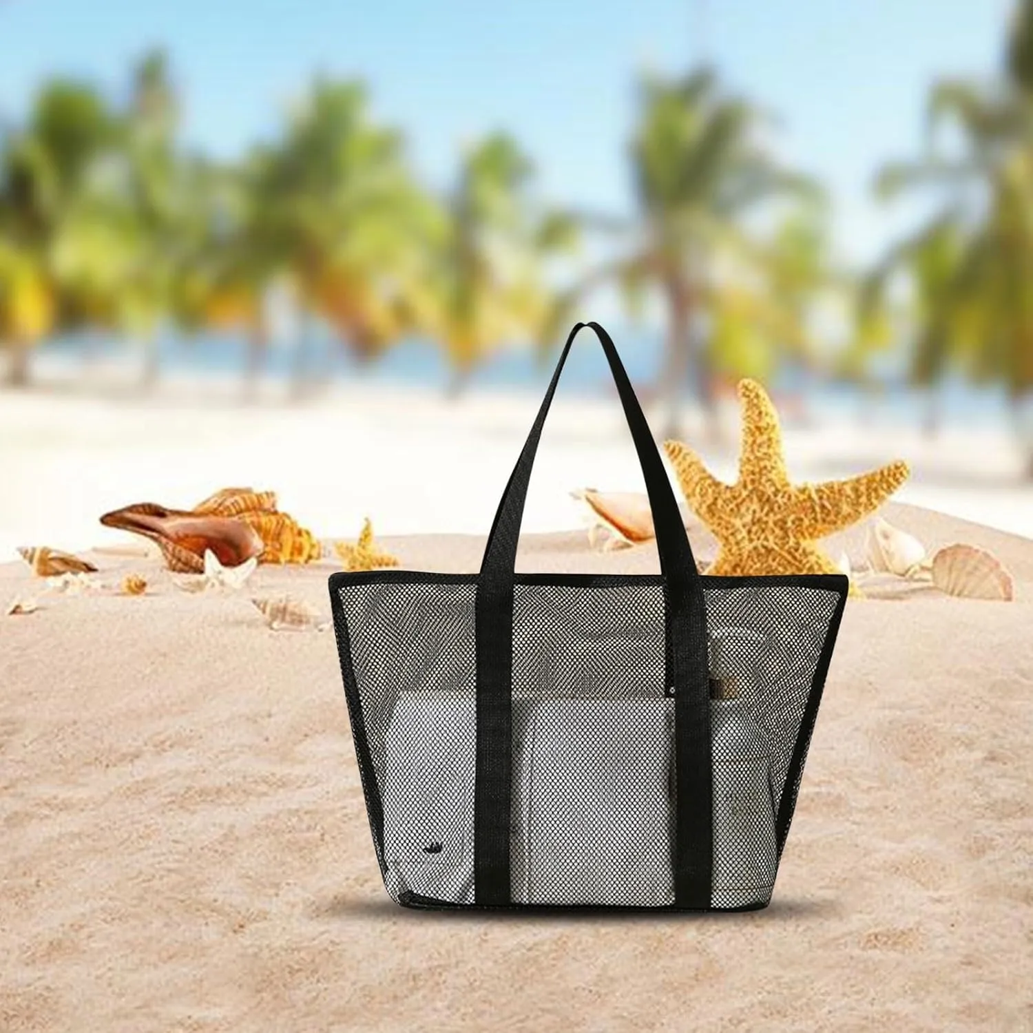 Beach Bag Mesh Tote Bags Mothers Day Gifts for Mom Women Bag for Pool Travel Vacation Gym 2025