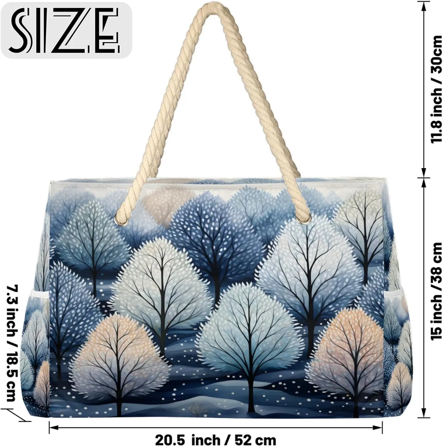 Beach Bags for Women and Men Extra Large Waterproof Sandproof Zipper Travel Tote Bag