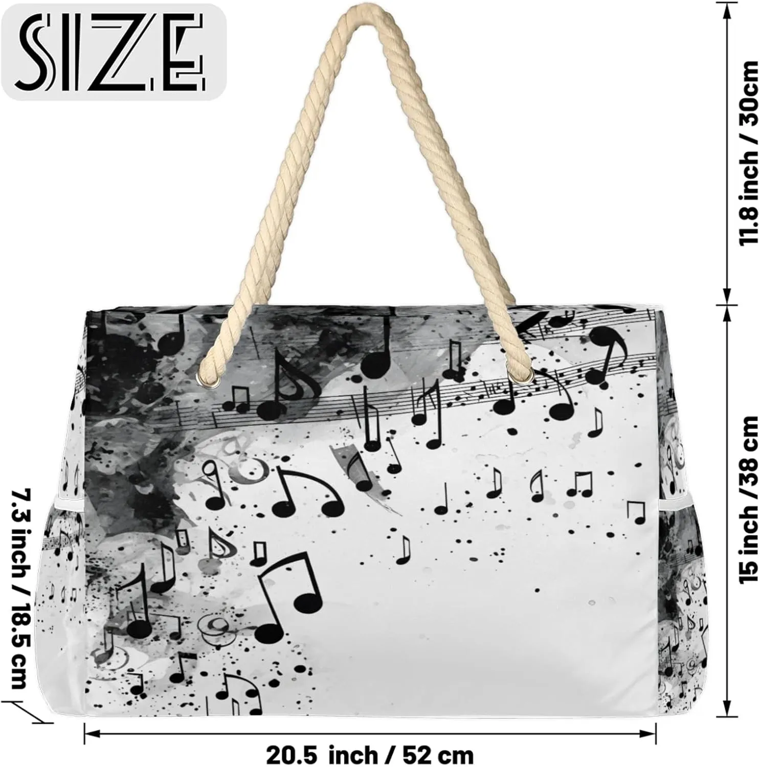 Beach Bags for Women and Men Extra Large Waterproof Sandproof Zipper Travel Tote Bag