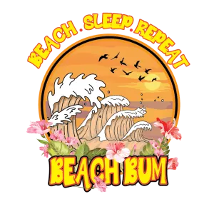 Beach Sleep Repeat Beach Bum DTF (direct-to-film) Transfer