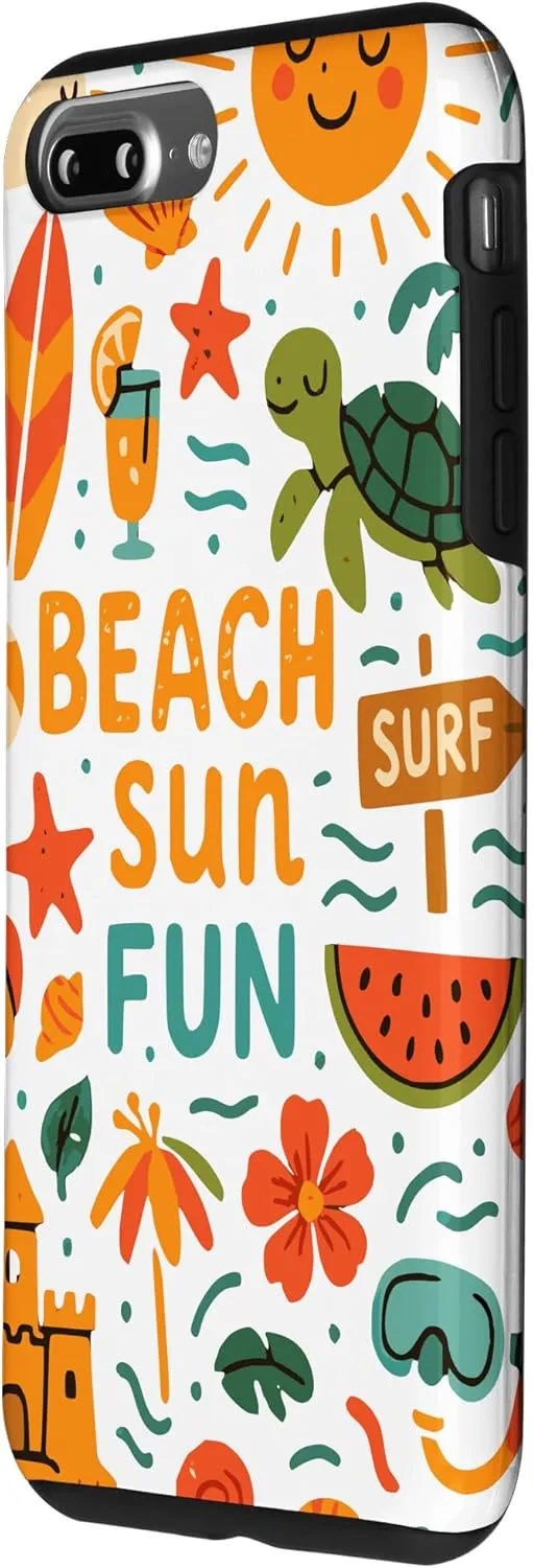 Beach Sun Fun Vibes Summer Vacation Tropical Adventure Case for iPhone 7 Plus/8 Plus