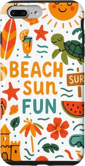 Beach Sun Fun Vibes Summer Vacation Tropical Adventure Case for iPhone 7 Plus/8 Plus