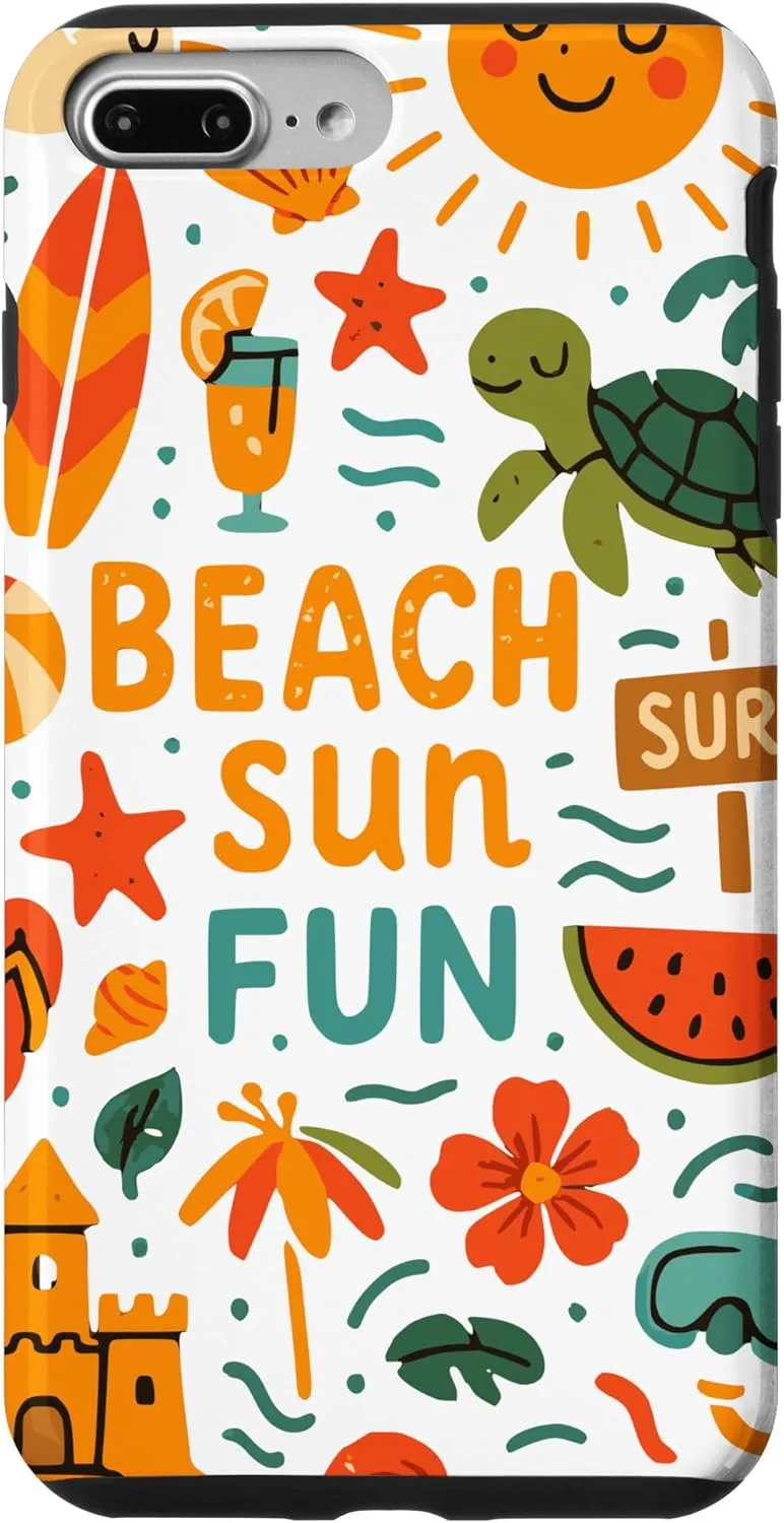 Beach Sun Fun Vibes Summer Vacation Tropical Adventure Case for iPhone 7 Plus/8 Plus