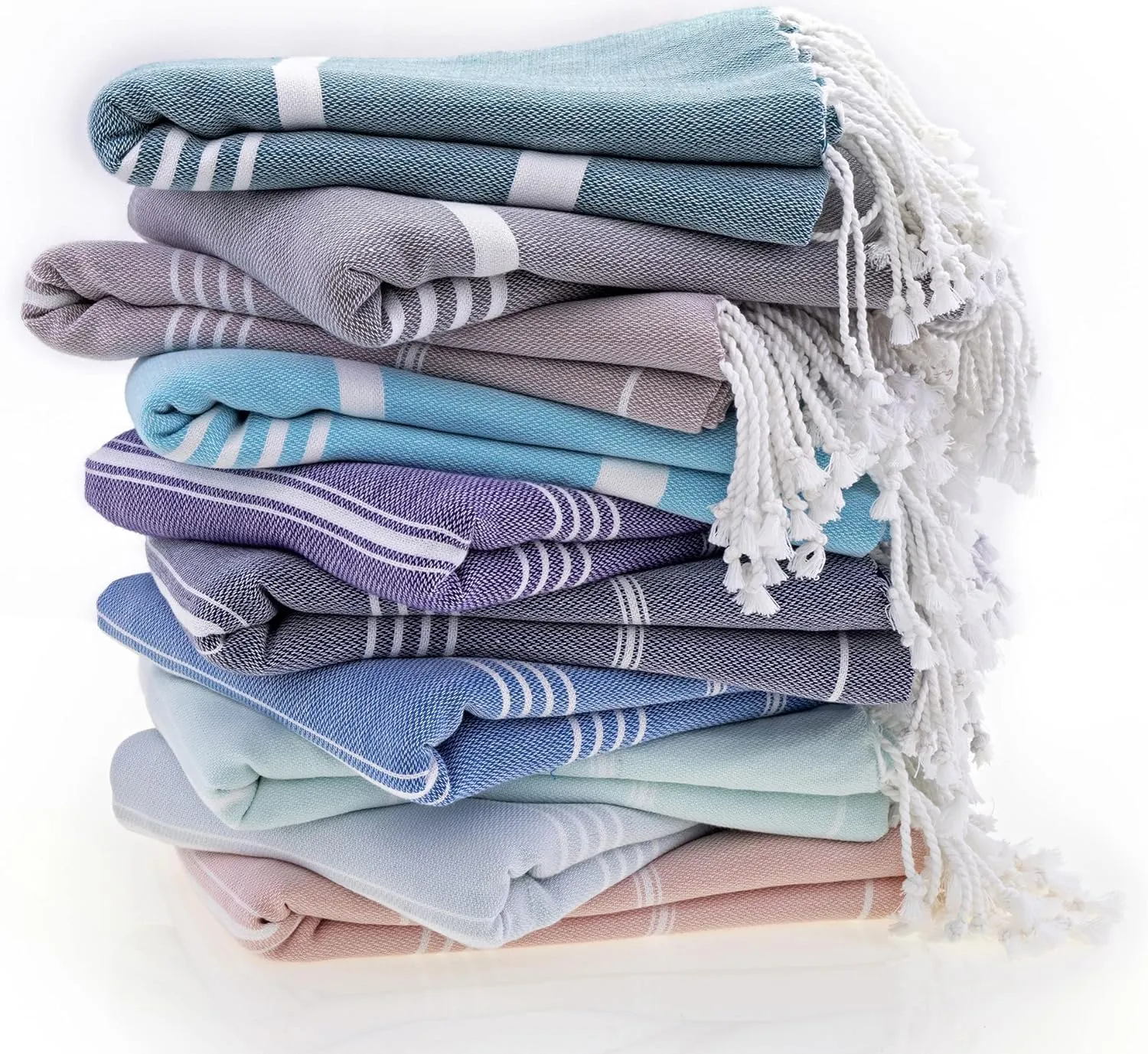 Beach Towel 100% Cotton Turkish Beach Towel Adult 38x70 Inch Pre-washed Absorbent Extra Large|Sand Free Quick Dry BathTowels|Lightweight Blanket|Travel Cruise Camping Spa Gym Yoga Towel|Blue Depths