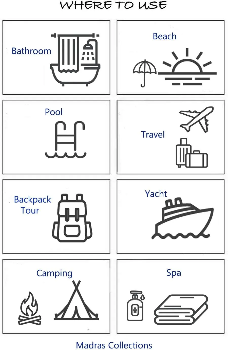 Beach Towel 100% Cotton Turkish Beach Towel Adult 38x70 Inch Pre-washed Absorbent Extra Large|Sand Free Quick Dry BathTowels|Lightweight Blanket|Travel Cruise Camping Spa Gym Yoga Towel|Blue Depths