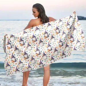 Beach Towel Halloween Cute Print Oversized Thin 30x60 in Quick Dry Sandproof Beach Blanket with Storage Bag