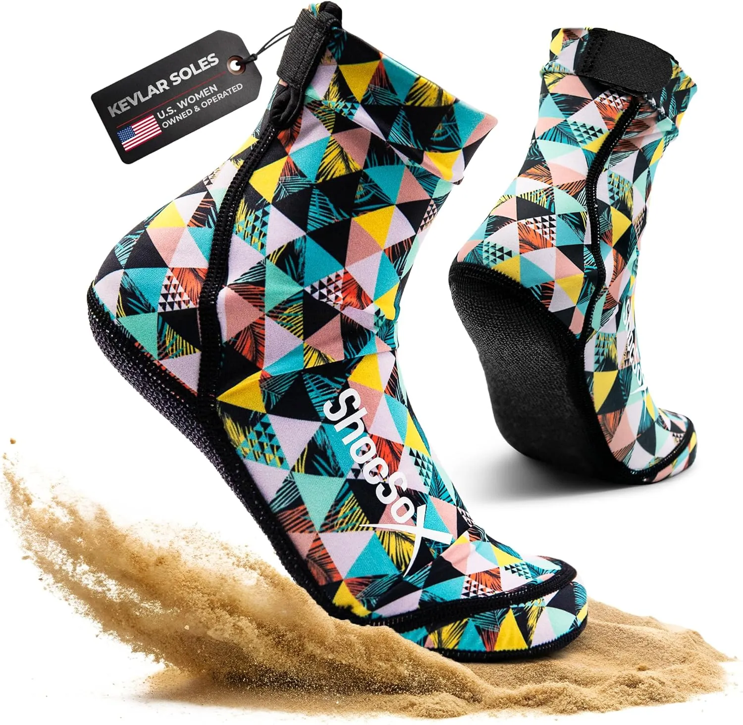 Beach Volleyball & Sand Soccer Socks No-Holes Guaranteed Soles for Maximum Protection