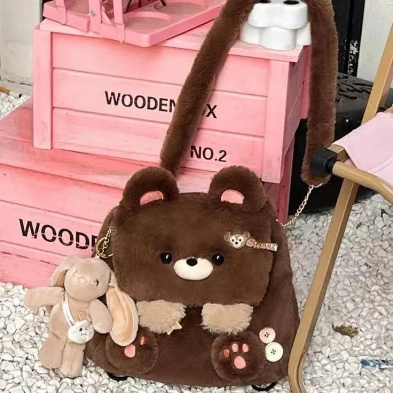 Bear Bag Plush Teddy Handcrafted Shockproof