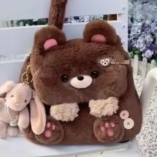 Bear Bag Plush Teddy Handcrafted Shockproof