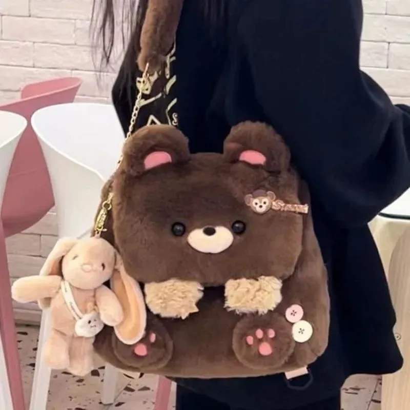 Bear Bag Plush Teddy Handcrafted Shockproof