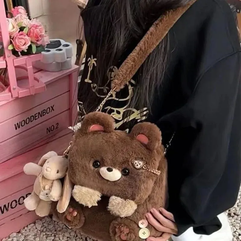 Bear Bag Plush Teddy Handcrafted Shockproof