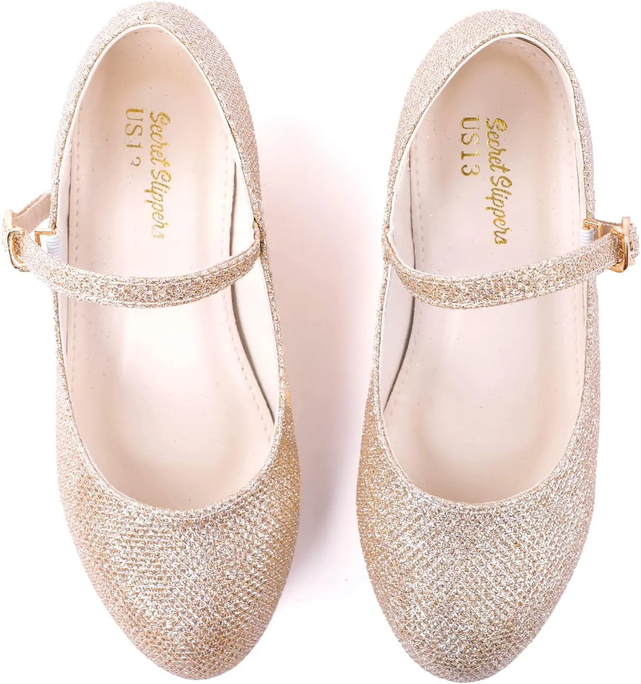 BEARAE Girls Mary Jane Shoes Party Dress Shoes Low Heel Girls Dress Shoes Wedding Party Mary Jane Princess Shoes for Kids