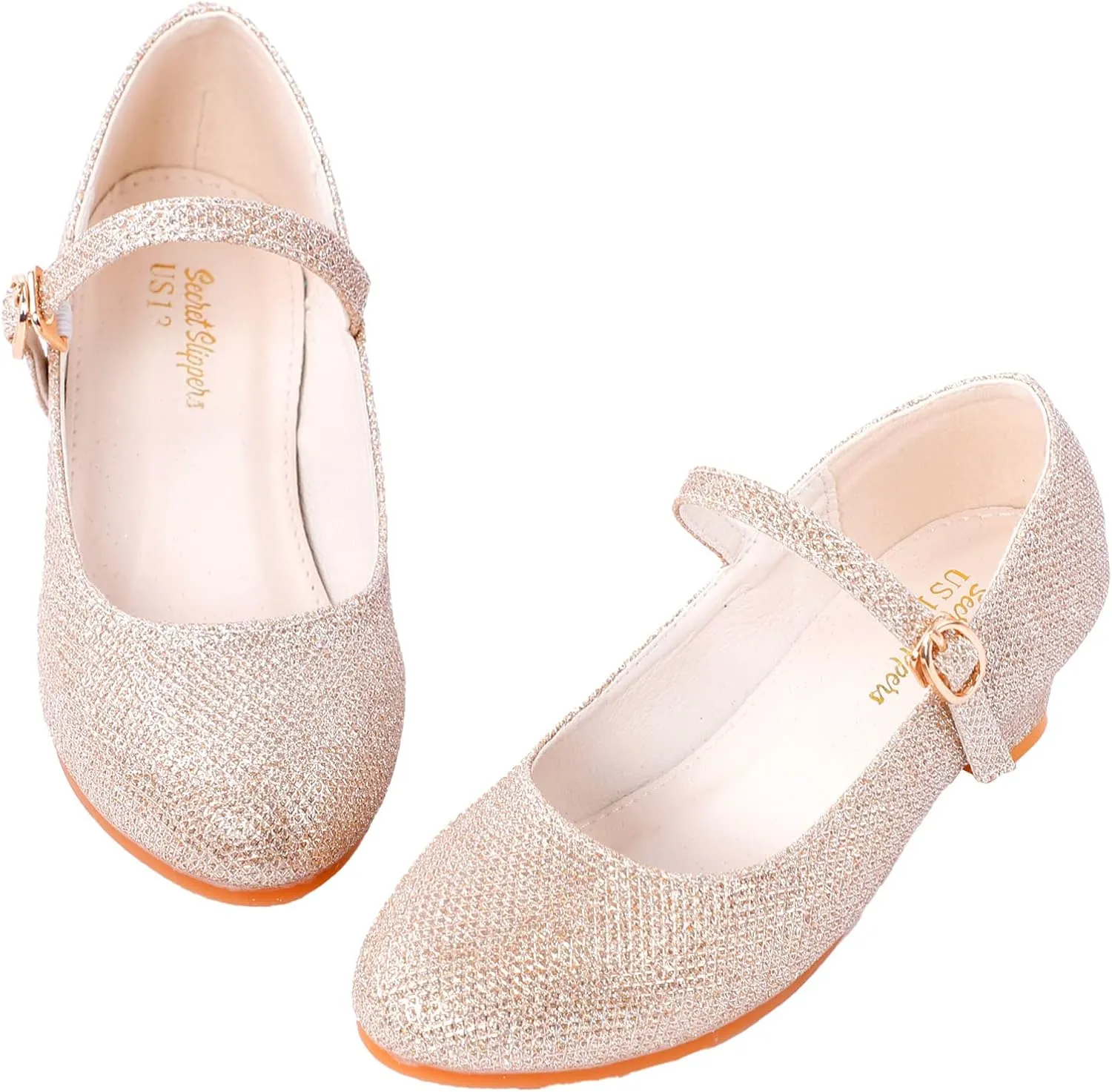 BEARAE Girls Mary Jane Shoes Party Dress Shoes Low Heel Girls Dress Shoes Wedding Party Mary Jane Princess Shoes for Kids