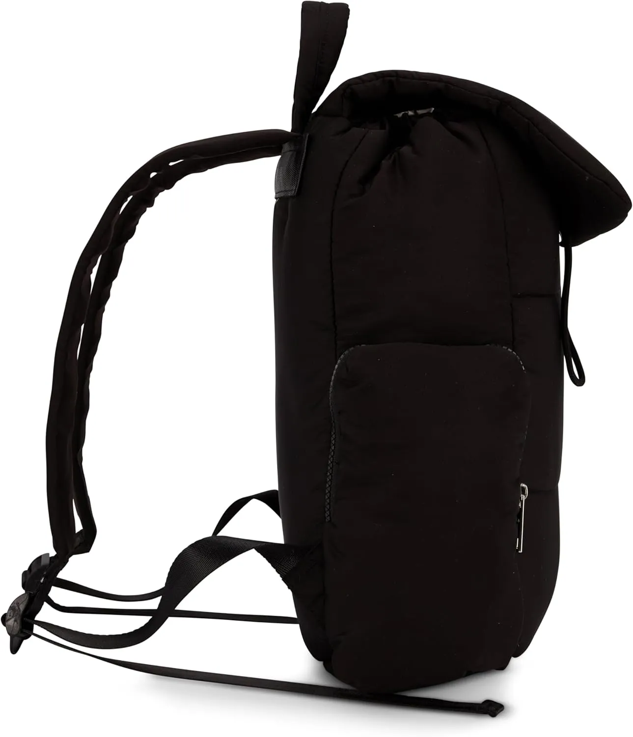 BEARPAW Women’s Backpack - Puffy Quilted Top Open Backpack for Women, Laptop Bag for Work & Travel | Fits Most 15" Laptops, Black