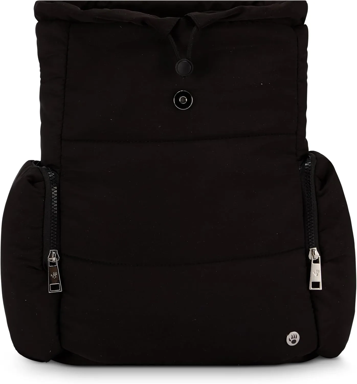 BEARPAW Women’s Backpack - Puffy Quilted Top Open Backpack for Women, Laptop Bag for Work & Travel | Fits Most 15" Laptops, Black