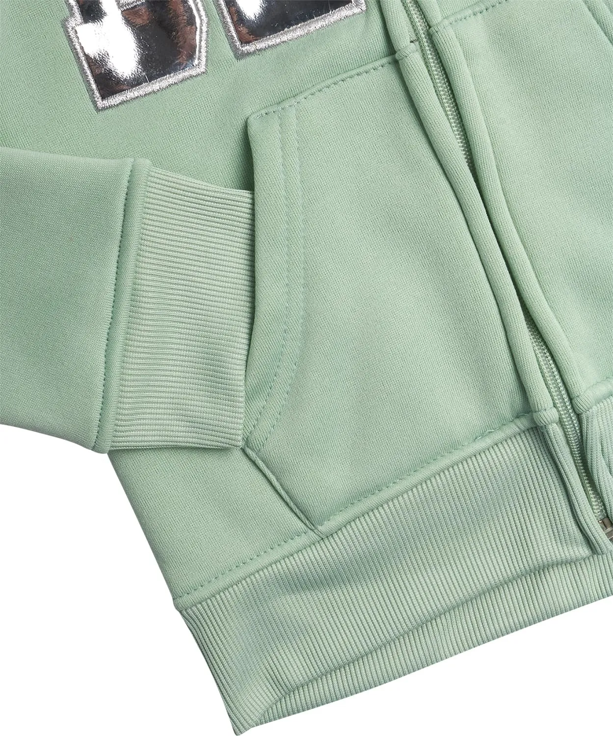 bebe Girls' Sweatsuit Set - 2 Piece Soft Fleece Full Zip Up Hoodie and Cargo Pants Set for Girls (7-12)
