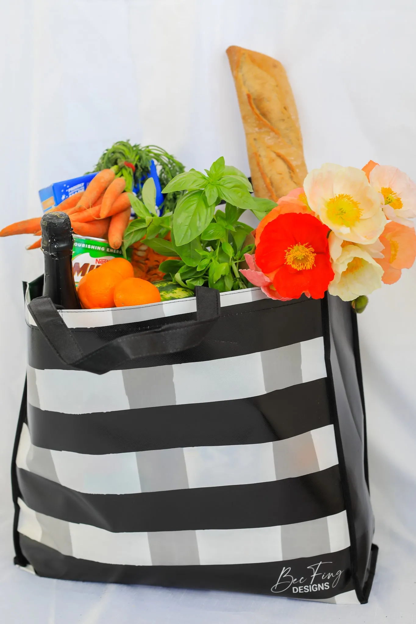 Bec Fing Designs Reusable Shopper Bags - Black Check