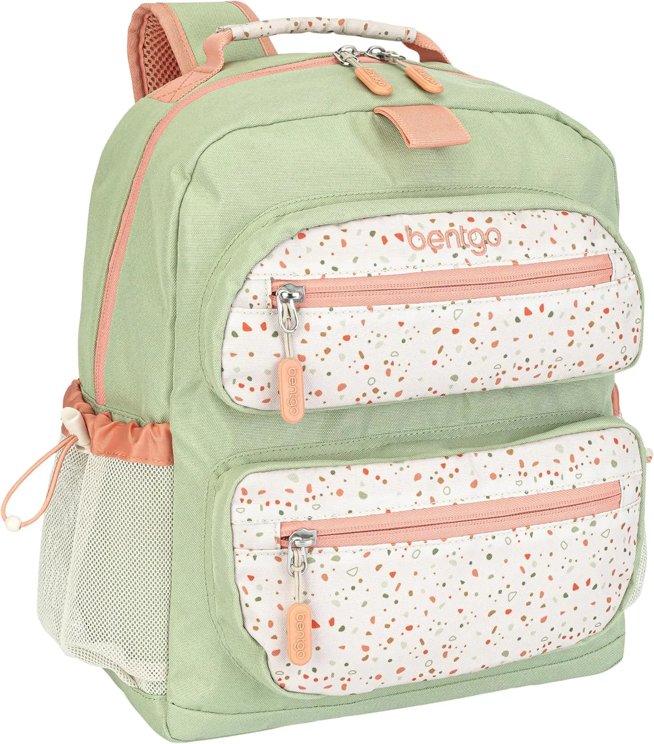 Bentgo Kids Backpack (Whimsy & Wonder Collection) - Lightweight 14’’ for School, Travel & Daycare - Ideal for Kids 4 , Durable & Water-Resistant, Roomy Interior, Loop for Lunch Bag (Geo Speckle)