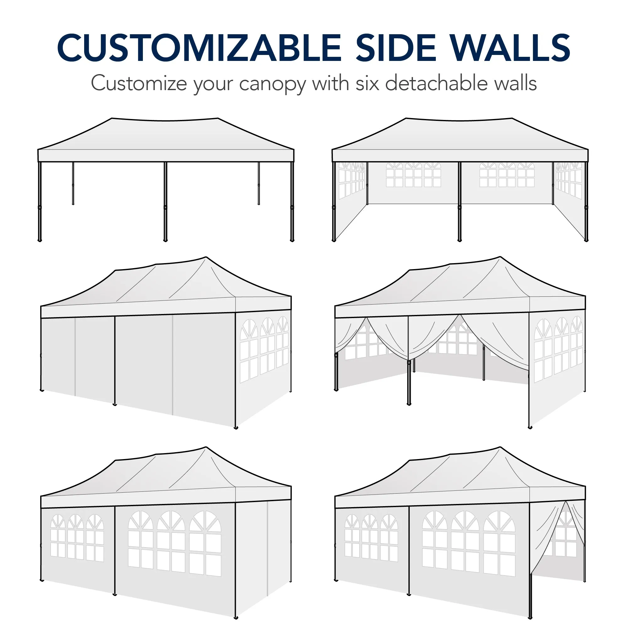 Best Choice Products 10x20ft Party Tent Pop Up Canopy Easy Setup w/ 1-Button Setup, Wheeled Case, 4 Weight Bags - White