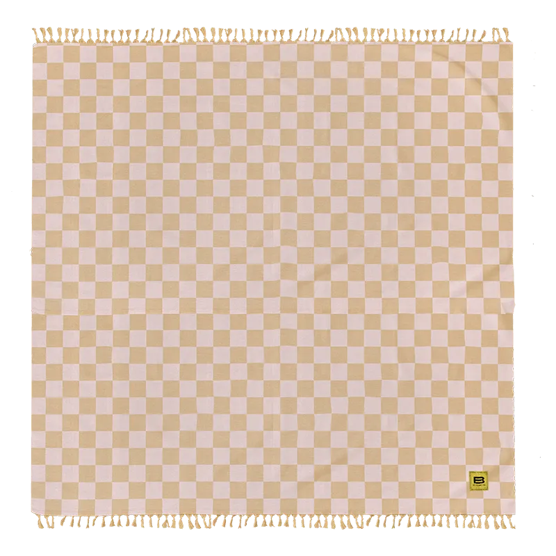 Big Blanket Co - Big Beachy™ Blanket Beige Checkered