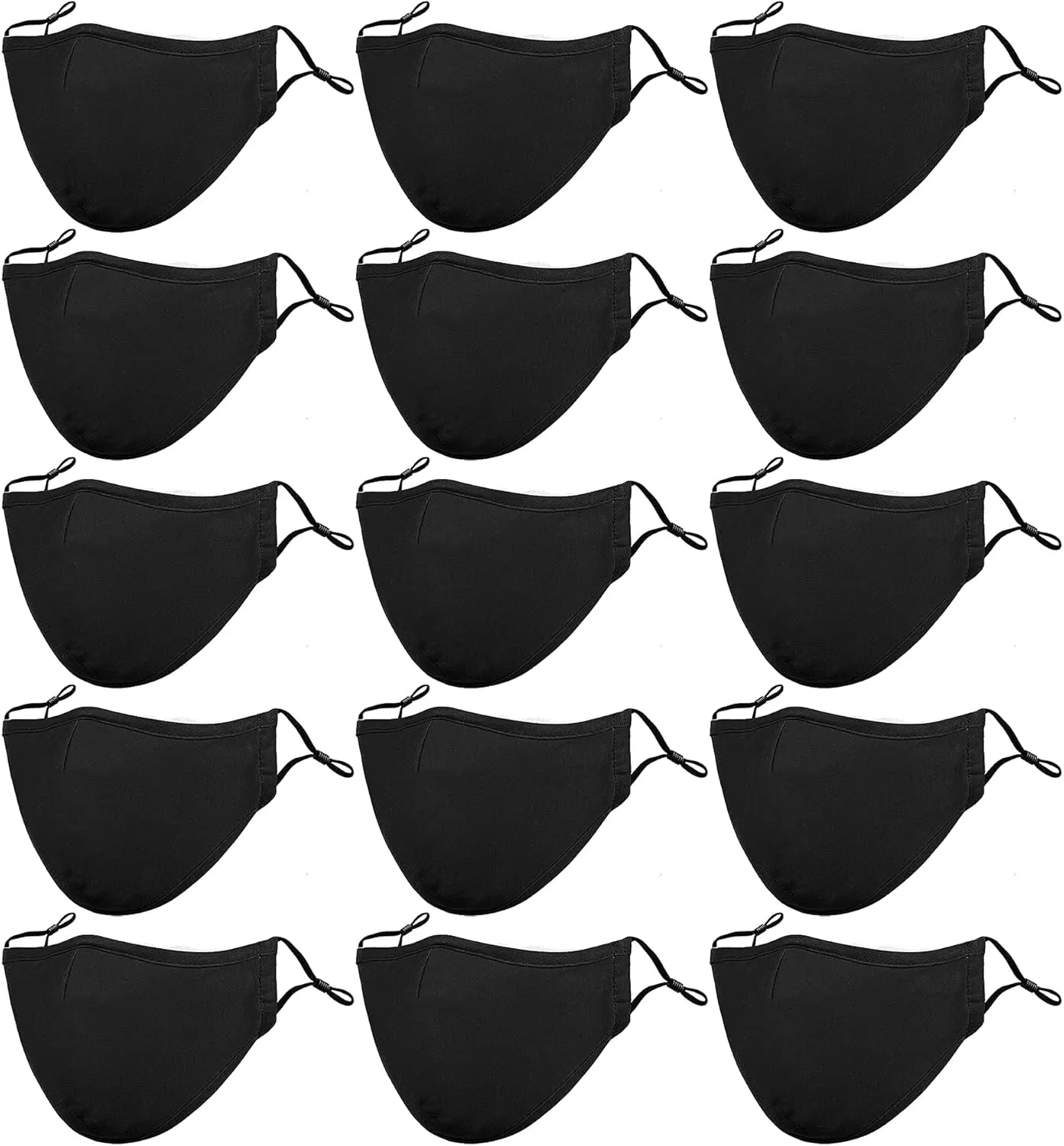 Black Reusable Breathable Cloth Face Protection，Adjustable Washable Male and Women Fashion Face Protection Cover