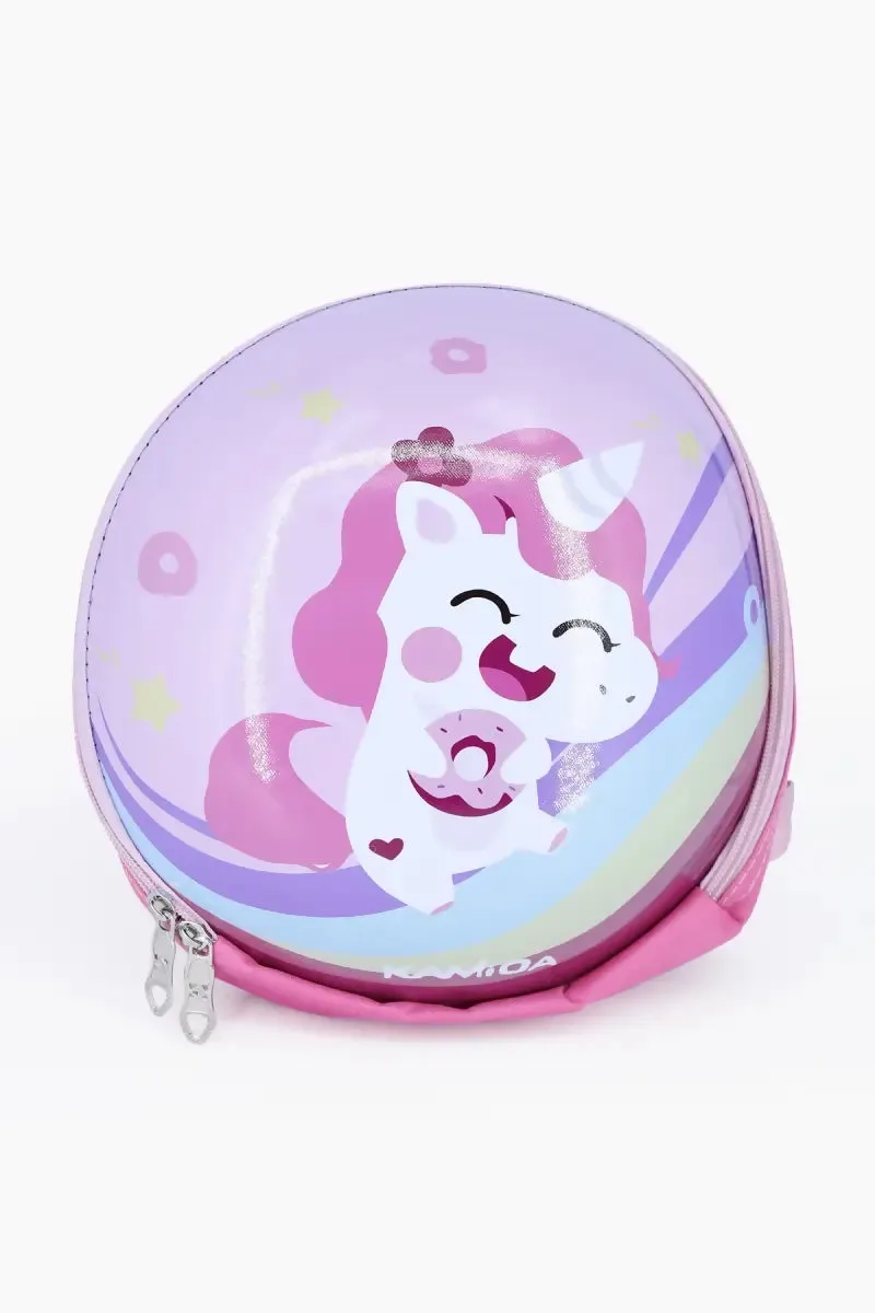 Blooming Pink Magical Unicorn Theme Kids Backpack - Pink