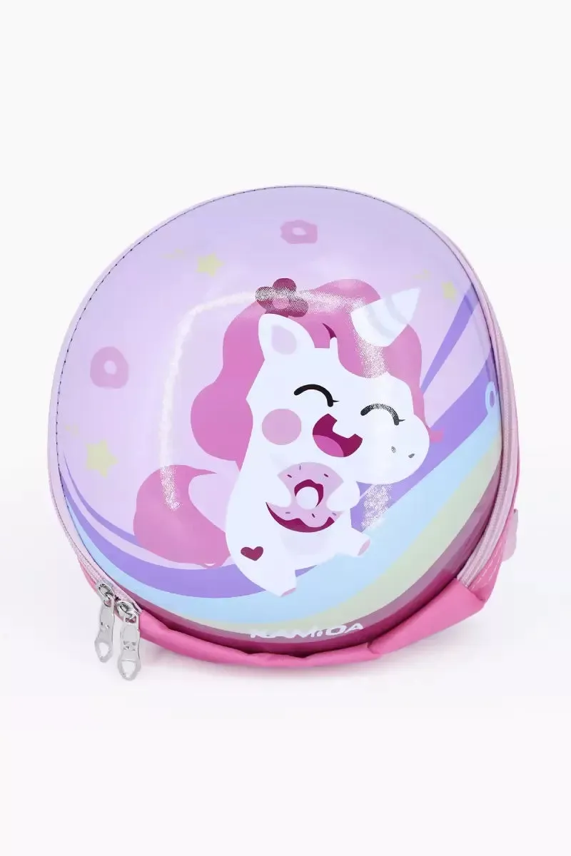 Blooming Pink Magical Unicorn Theme Kids Backpack - Pink